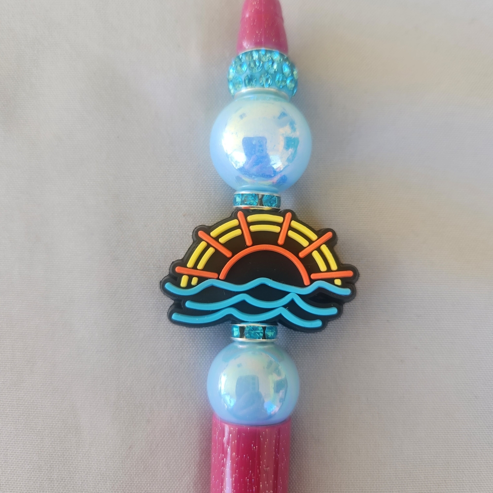 Colorful Sunrise Beaded Pen - Picture 2 of 3